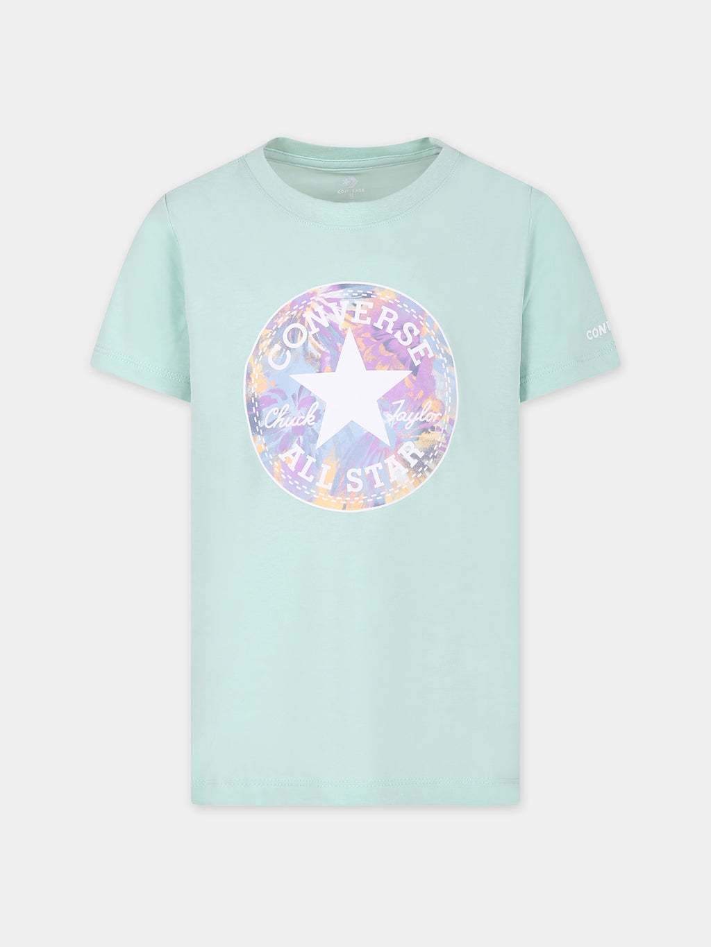 T-shirt vert pour fille avec imprimé logo